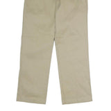 DICKIES Mens Polyester Blend Beige Classic Straight Trousers W34 L32 Workwear
