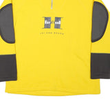 CACTUS Mens Yellow & Charcoal Ski And Board 1/4 Zip Sweatshirt S Pullover Cotton