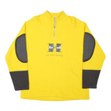 CACTUS Mens Yellow & Charcoal Ski And Board 1/4 Zip Sweatshirt S Pullover Cotton