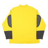 CACTUS Mens Yellow & Charcoal Ski And Board 1/4 Zip Sweatshirt S Pullover Cotton