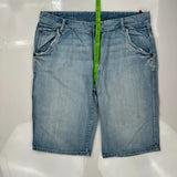 Unbranded Denim Shorts - 34W 12L Light Wash Cotton