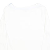 TOMMY HILFIGER Womens White Plain Crew Neck Basic Knit Jumper XL Cotton Blend