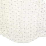 CARRIGE HOUSE Mens Cream & Brown Floral Cotton Blend Shirt L Lightweight Checked