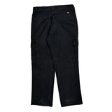 Dickies Cargo Trousers - 32W 30L Black Cotton