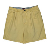Tommy Hilfiger Chino Shorts - 34W 7L Yellow Cotton