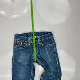 True Religion Contrast Stitch Jeans - 32W 22L Blue Denim