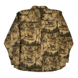 Legacy Falls Camo Patterned Shirt - XL Brown Cotton