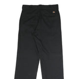 DICKIES Mens Polyester Blend Black Classic Straight Trousers W32 L32 Workwear
