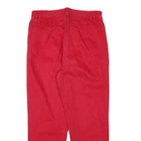 Womens Red Relaxed Jeans Cotton Blend W31 L26 Zip Pocket Detail