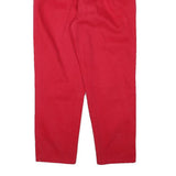 Womens Red Relaxed Jeans Cotton Blend W31 L26 Zip Pocket Detail