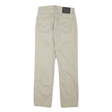 LEVI'S Mens Beige Cotton Blend Regular Straight Trousers W28 L28 Casual Zip