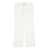 COLUMBIA Womens Cotton Blend White Regular Straight Trousers W30 L30 Comfortable