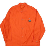 Womens Orange Button Cotton Blend Classic Long Sleeve Jacket L Workwear