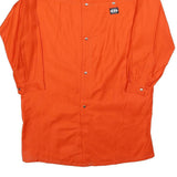 Womens Orange Button Cotton Blend Classic Long Sleeve Jacket L Workwear