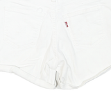 LEVI'S Womens White Casual Shorts XS W27 Cotton Blend Mid Length