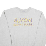 CHAMPION Mens Grey Avon Softball Crew Neck M Cotton Blend Sweatshirt