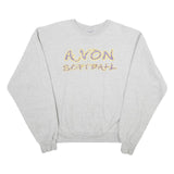 CHAMPION Mens Grey Avon Softball Crew Neck M Cotton Blend Sweatshirt