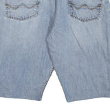 WRANGLER Mens Denim Blue Relaxed Straight Shorts XL W38 Cotton Blend Casual