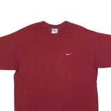 NIKE Mens Red Classic T-Shirt L Short Sleeve Crew Neck Small Swoosh Logo