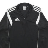 ADIDAS Mens Black & White 1/4 Zip S Sweatshirt Sports Training Pullover