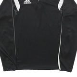 ADIDAS Mens Black & White 1/4 Zip S Sweatshirt Sports Training Pullover