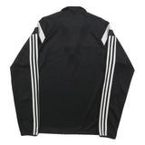 ADIDAS Mens Black & White 1/4 Zip S Sweatshirt Sports Training Pullover