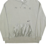 NIKE Womens Grey Hoodie M Cotton Blend Casual Pullover Sweatshirt