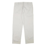 CALVIN KLEIN Mens Cotton Blend Beige Regular Fit Straight Leg Trousers W36 L30