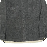 FREEDOM FOUNDRY Mens Black Grey Cotton Blend Shirt L Casual Workwear Button