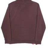 ALPHA INDUSTRIES Mens Maroon Hoodie S Cotton Blend Casual Pullover Style