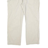 CARHARTT Mens Cotton Blend Beige Regular Straight Trousers W40 L30 Workwear Zip