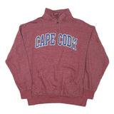 WINGS Mens Maroon Cape Cod Printed Collared M Cotton Blend Sweatshirt Pullover