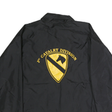 LUNA PIER Mens Black Yellow 1st Cavalry Division Button Jacket XL Polyester