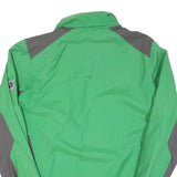 JACK WOLFSKIN Mens Green & Grey Outdoor Jacket S Polyester Blend Zip Plain