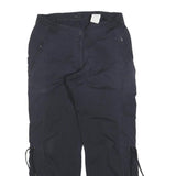 H&M Womens Polyester Blend Black Relaxed Drawstring Trousers W30 L28 Casual