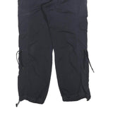 H&M Womens Polyester Blend Black Relaxed Drawstring Trousers W30 L28 Casual