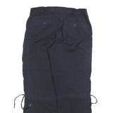 H&M Womens Polyester Blend Black Relaxed Drawstring Trousers W30 L28 Casual