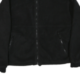 Mens Black Polyester Blend Jacket 2XL Plain Zip Closure Warm Casual Outerwear