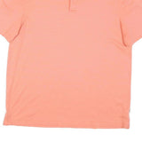 CALVIN KLEIN Mens Peach Short Sleeve Plain Polo Shirt M Cotton Blend Casual