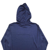 DKNY Mens Blue Pullover Hoodie M Embroidered Logo Polyester Casual Wear