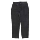 TOMMY HILFIGER Womens Regular Fit Black Denim Jeans Cotton Blend Zip W32 L31