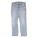 CARHARTT Mens Regular Fit Denim Jeans Light Blue W32 L32 Workwear Zip Closure
