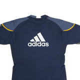ADIDAS Mens Blue & Yellow LA Galaxy Football Shirt L Short Sleeve Crew Neck