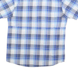 COLUMBIA Mens Blue & White Check Short Sleeve Shirt S Outdoor Casual Summer