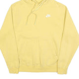 NIKE Mens Yellow Hoodie S Cotton Blend Pullover Casual Sportswear