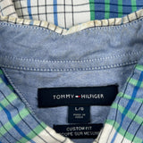 Tommy Hilfiger Checked Short Sleeve Shirt - Large Blue Cotton