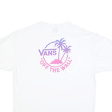 VANS Mens White Graphic T-Shirt 2XL Short Sleeve Crew Neck Off The Wall