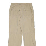 REILMANS Womens Relaxed Beige Cotton Blend Trousers W29 L30 Embroidered Pocket