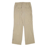 REILMANS Womens Relaxed Beige Cotton Blend Trousers W29 L30 Embroidered Pocket