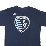 ADIDAS Mens Navy Sporting Sporting Kansas City Graphic T-Shirt M Short Sleeve